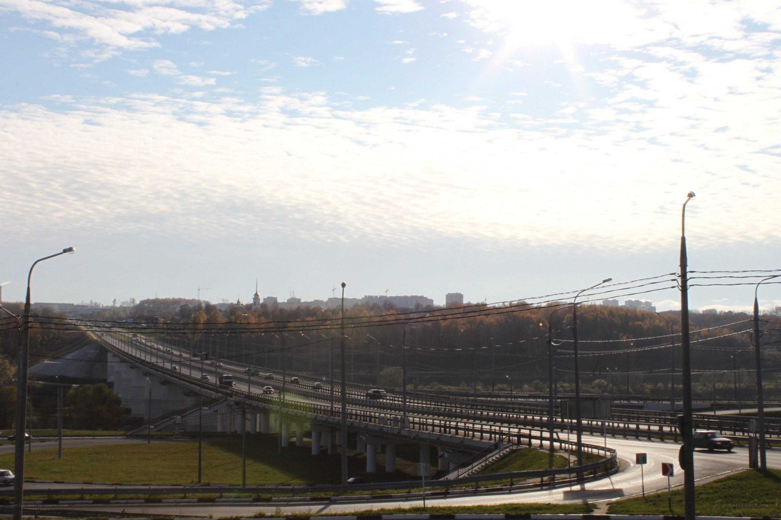 Highway bridge over city