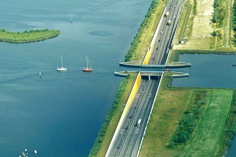 Highway bridge over water