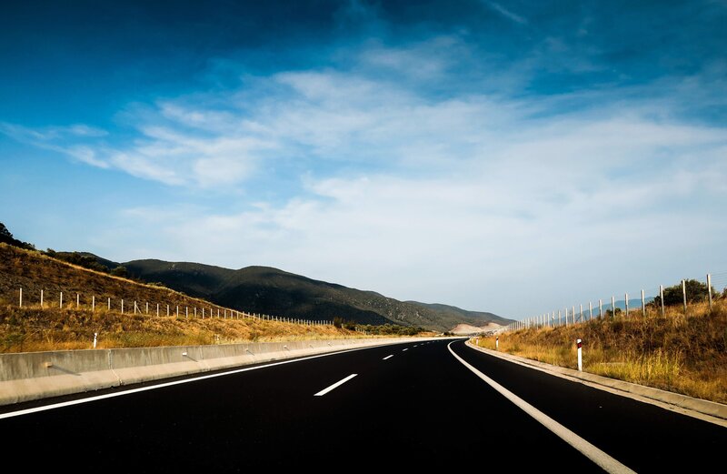 Highway in Mountainous Area — Blue