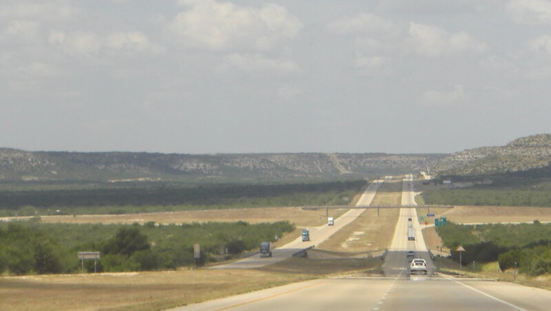 Highway in rural landscape