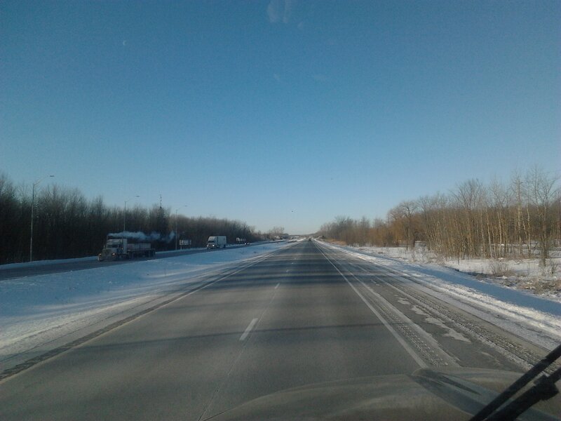 Highway in Winter — Blue