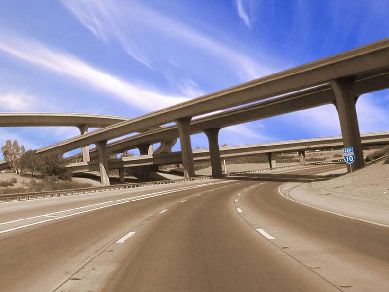 Highway Interchange — Blue