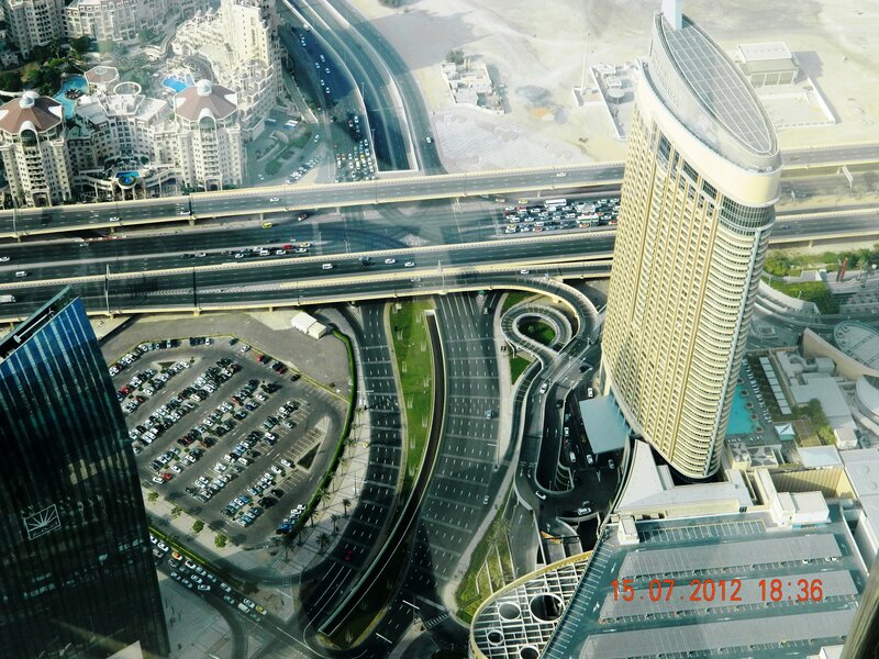 Highway Interchange in City — Gray