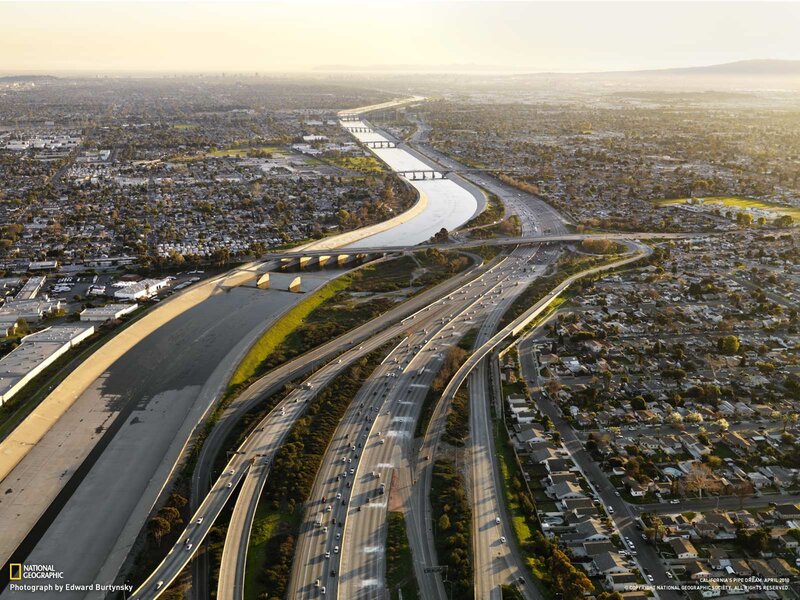 Highway interchange near river