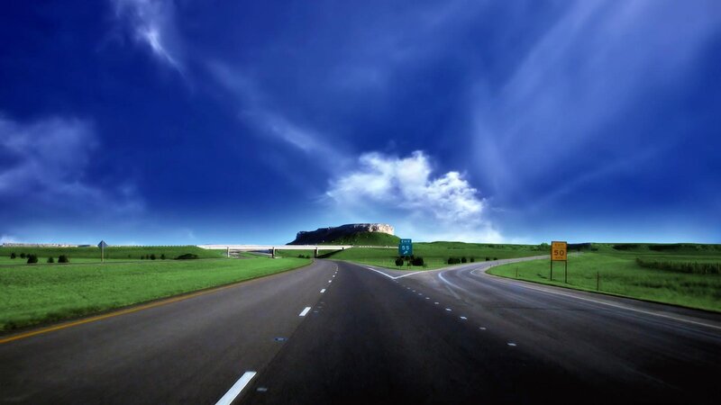 Highway Intersection — Blue