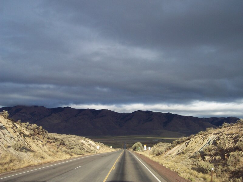 Highway leading to mountains