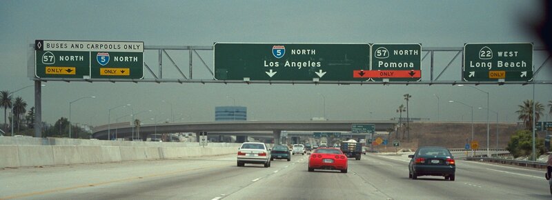 Highway signs in Los Angeles