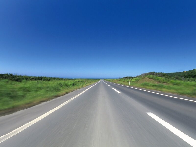 Highway stretching to the horizon