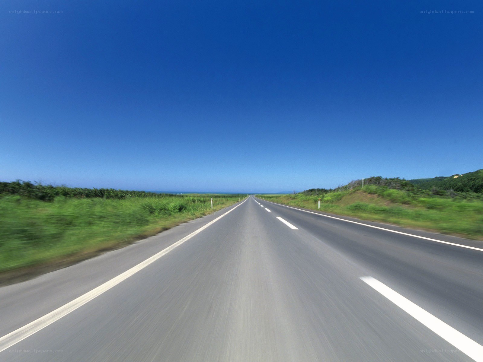 Highway stretching to the horizon