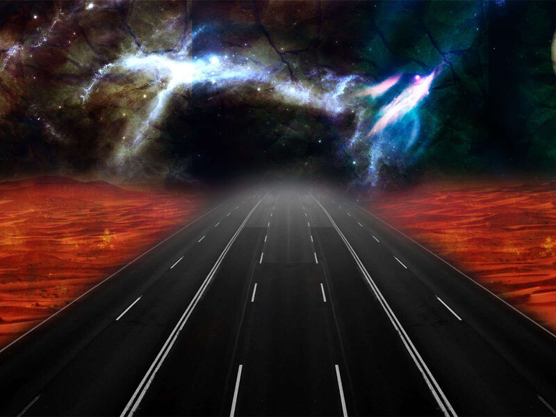 Highway Through Alien Landscape