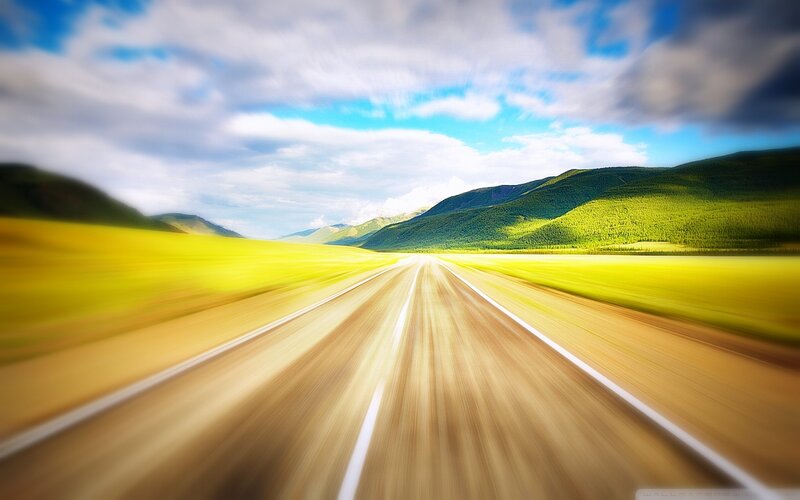 Highway Through Green Fields — Serene