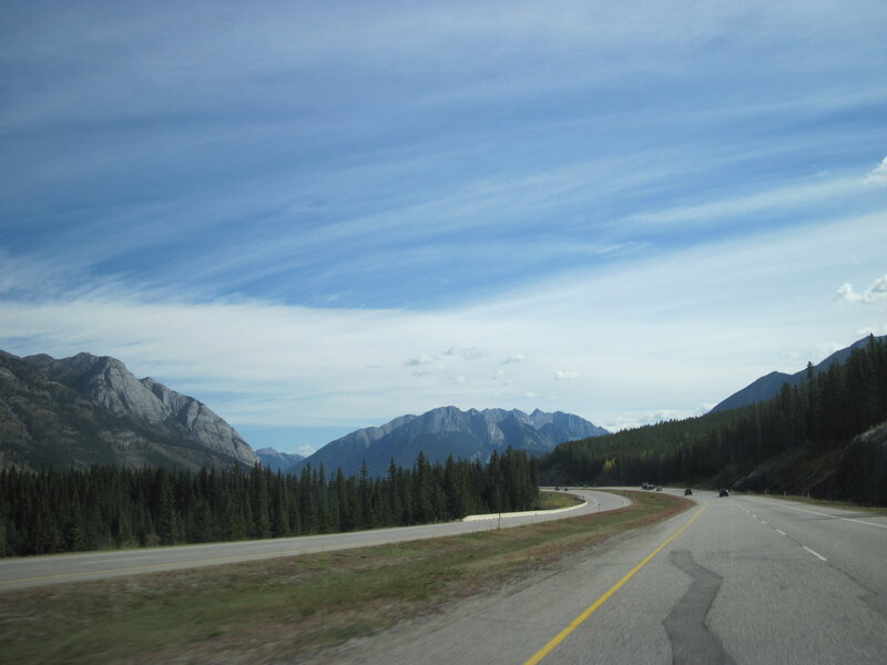 Highway Through Mountain Pass — Blue