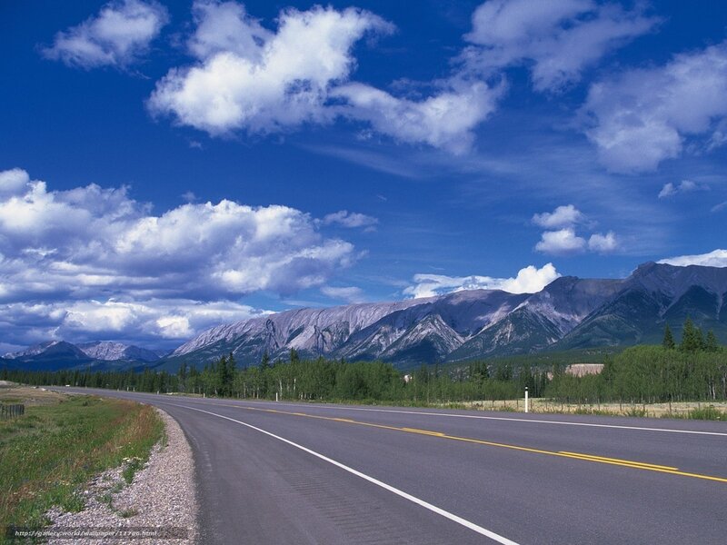 Highway through mountain valley