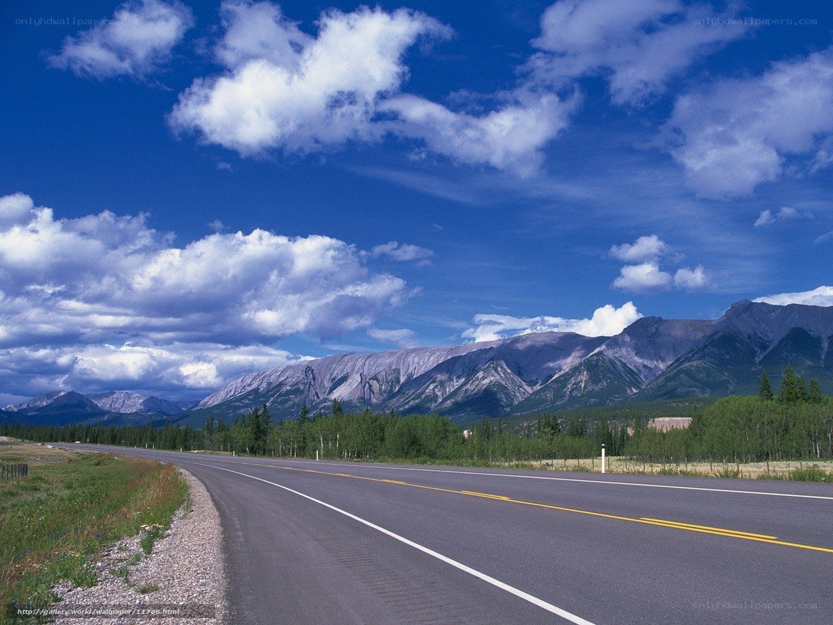 Highway through mountain valley