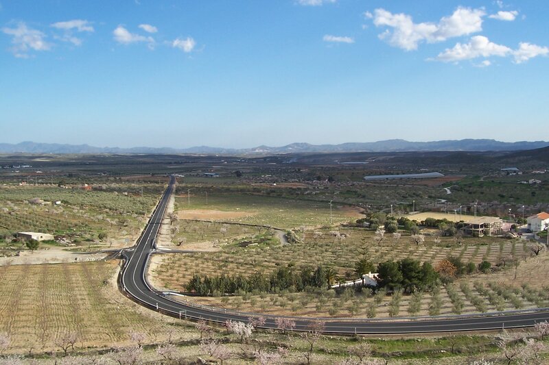 Highway through rural landscape