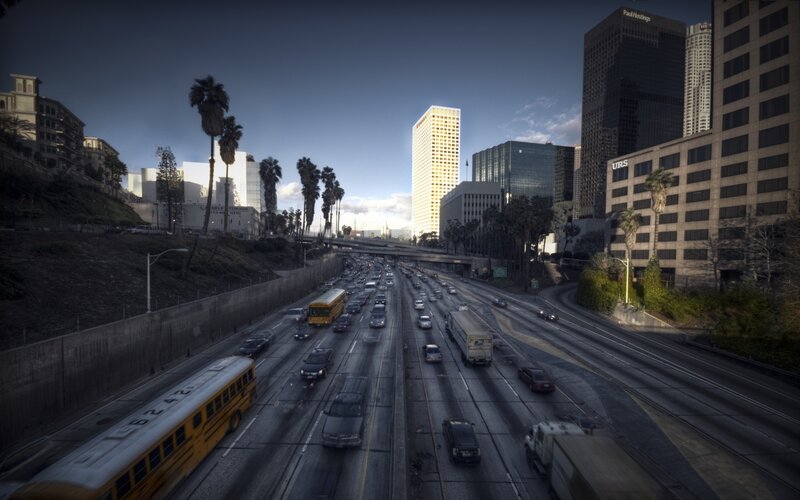 Highway Traffic in City