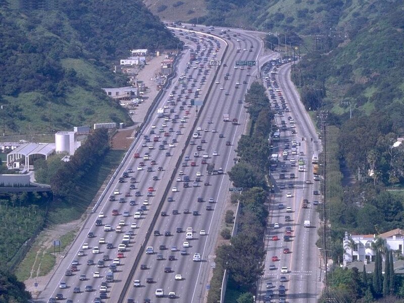 Highway traffic in Los Angeles