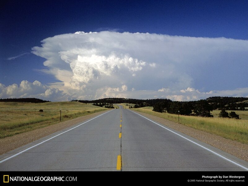 Highway under Storm Cloud