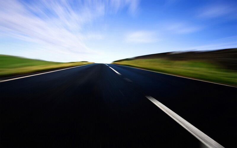 Highway with Motion Blur