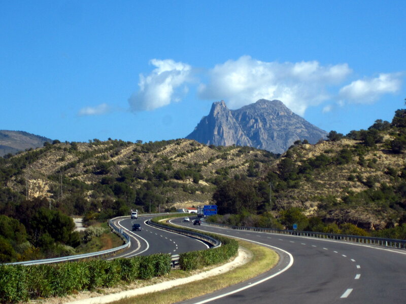 Highway with Mountain — Blue