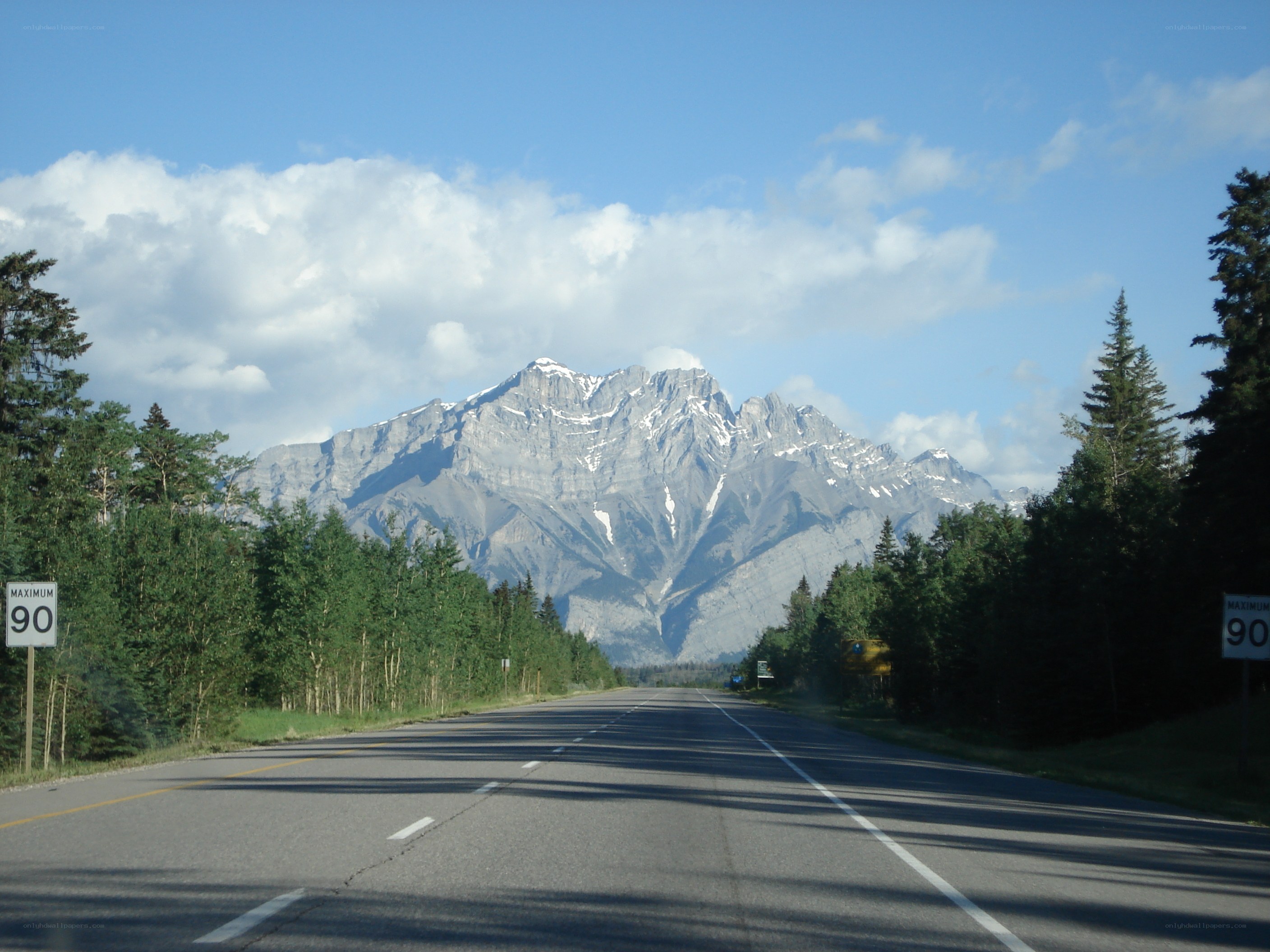 Highway with mountain view