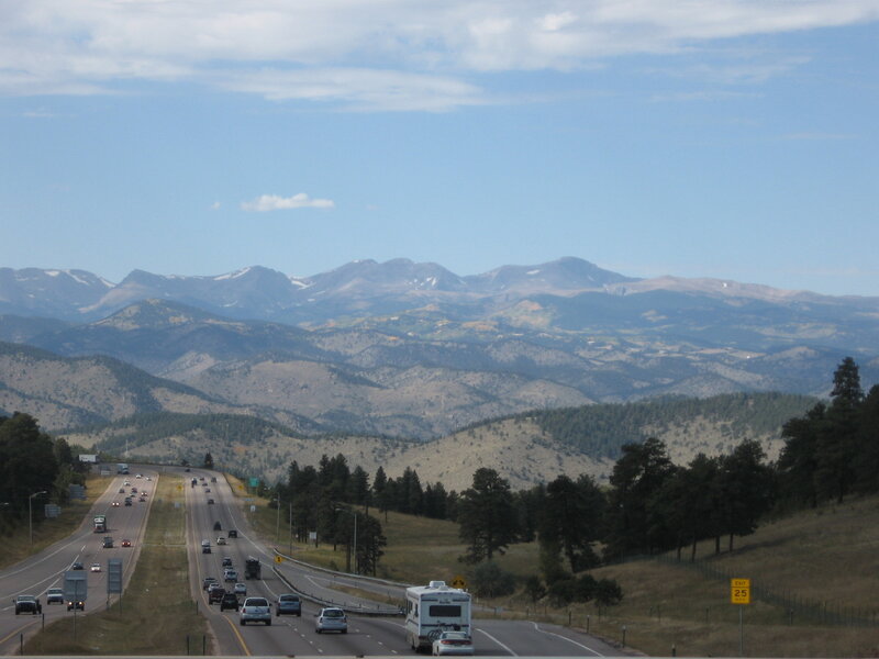 Highway with Mountains — Blue