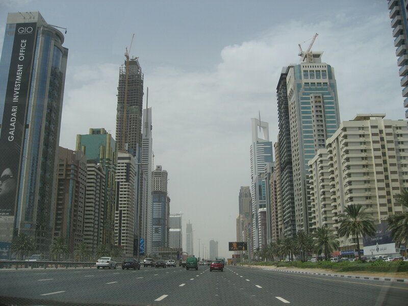 Highway with Skyscrapers