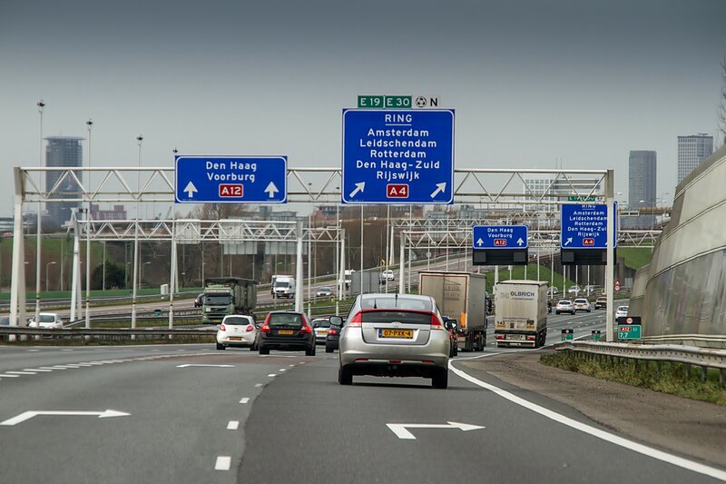 Highway with Traffic — Gray