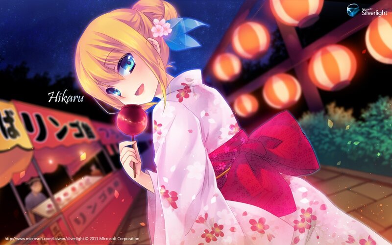 Hikaru at a night festival
