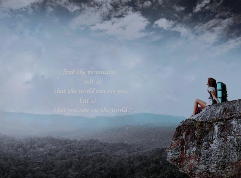 Hiker on a Cliff