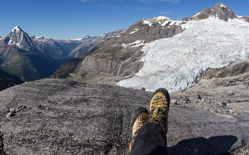 Hiker's Boots on Rock