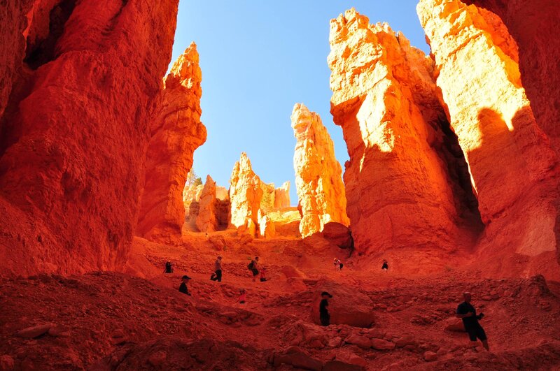 Hikers in Red Rock Canyon
