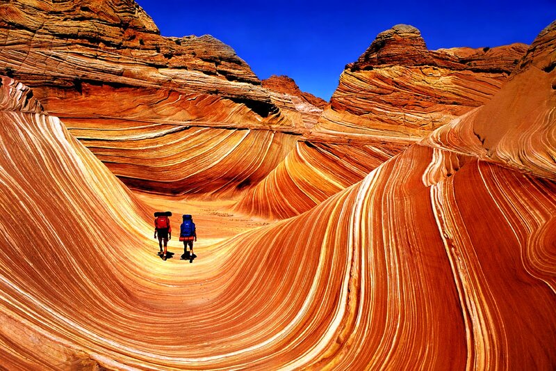 Hikers in Sandstone Canyon
