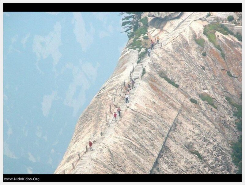 Hikers on a mountain path