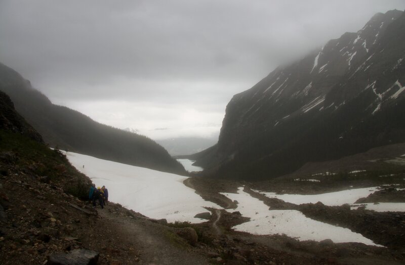 Hikers on Glacier Trail