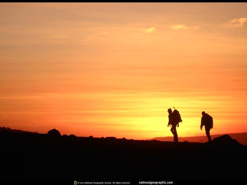 Hikers on Mountain