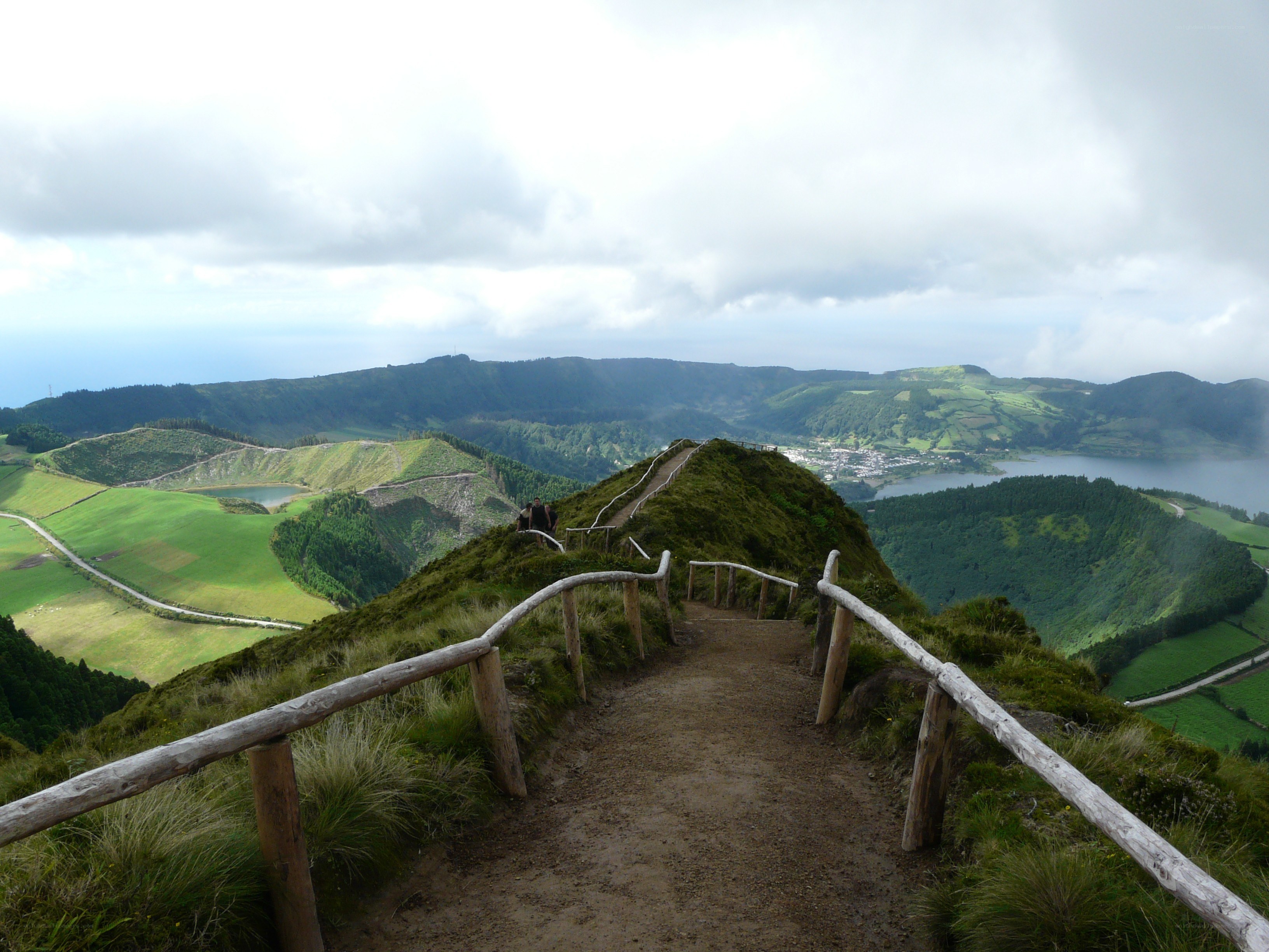 Hiking trail on a mountain ridge