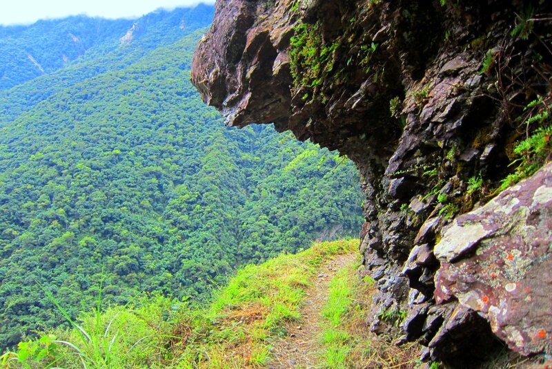 Hiking Trail on Cliff — Green