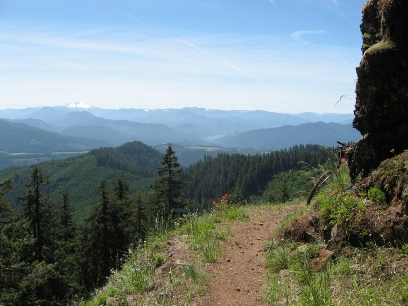 Hiking Trail on Mountain Ridge