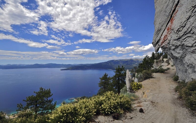 Hiking Trail Overlooking Lake