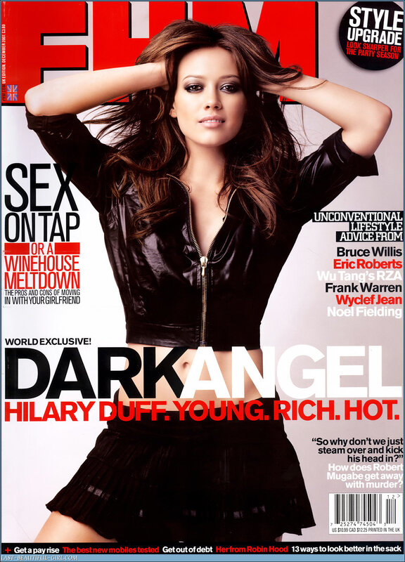 Hilary Duff on magazine cover