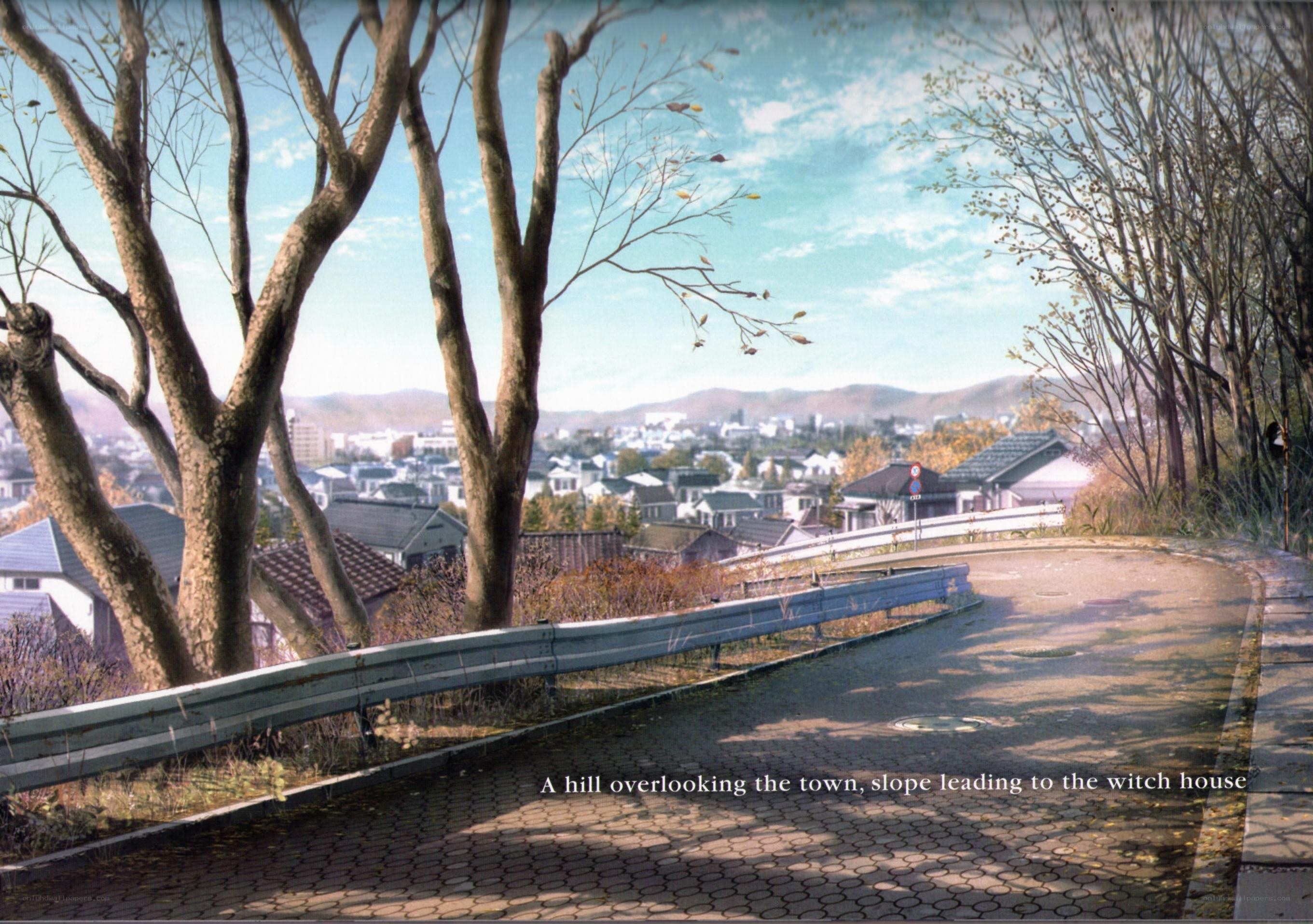 Hill overlooking a town