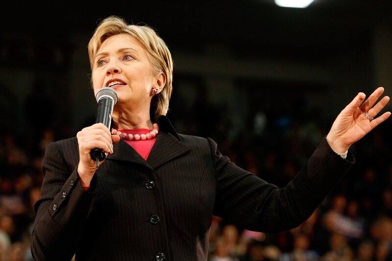 Hillary Clinton speaking at event