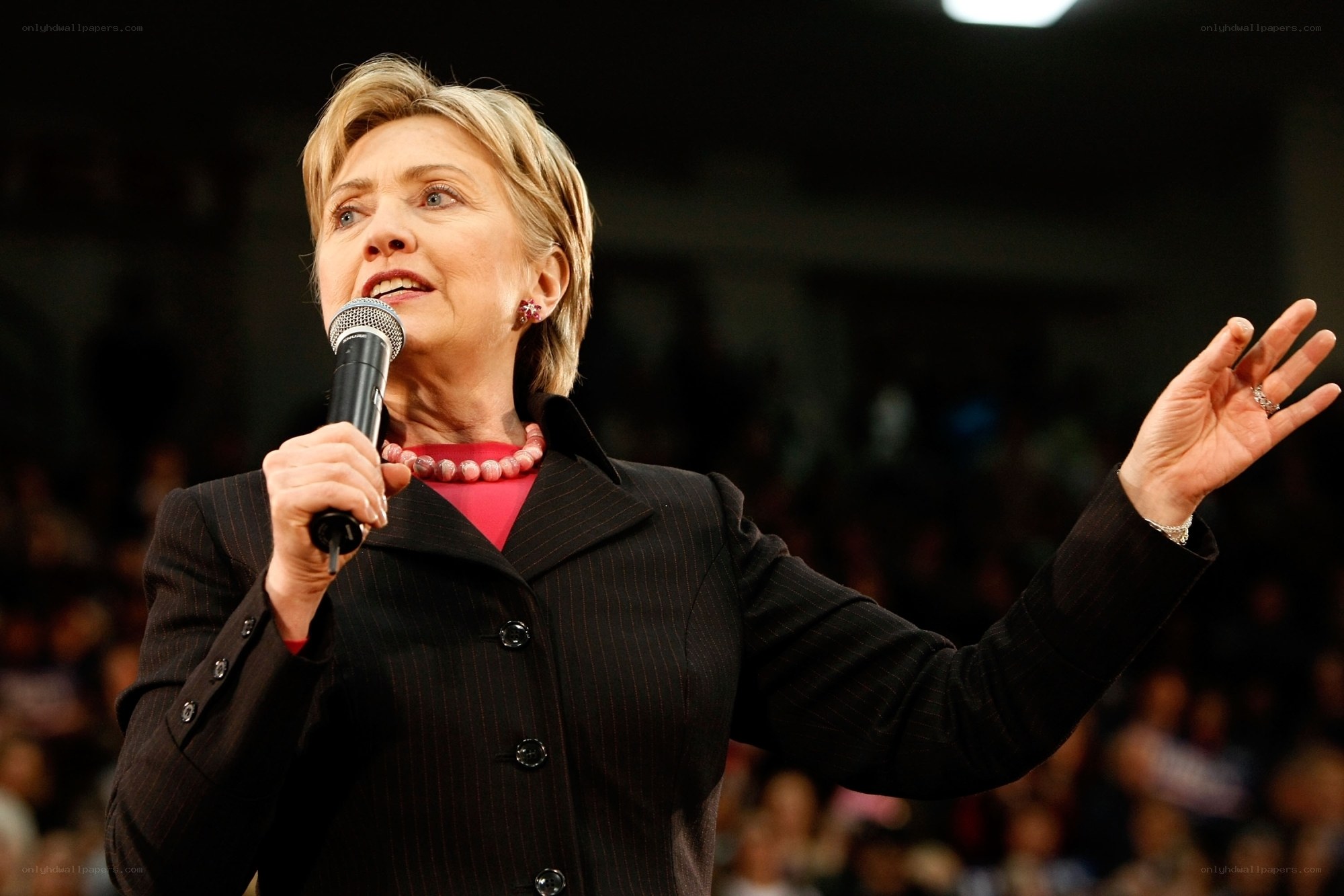 Hillary Clinton speaking at event