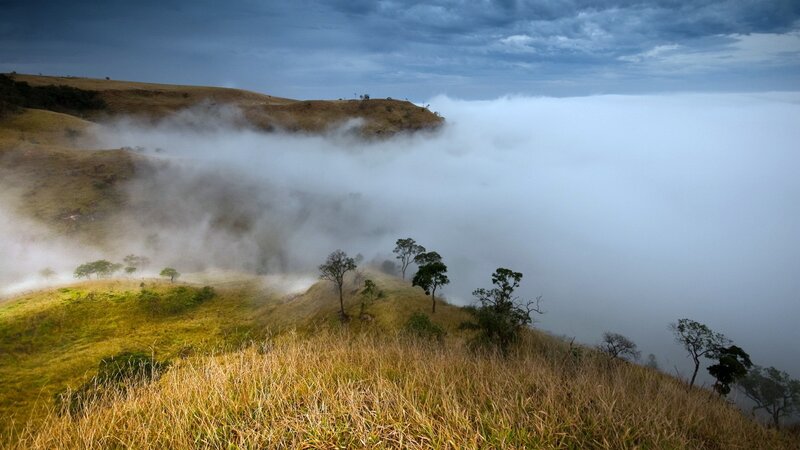Hills Above Clouds — Green, Dramatic
