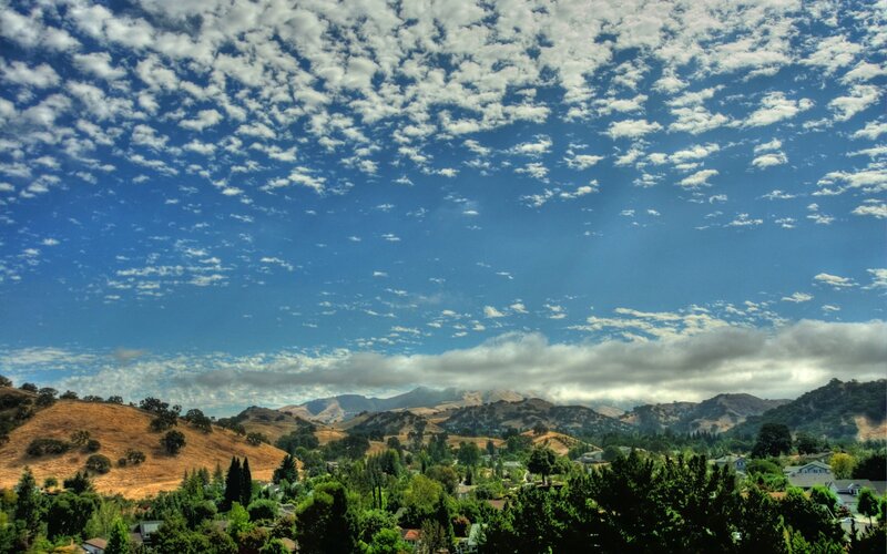 Hills and Houses Landscape