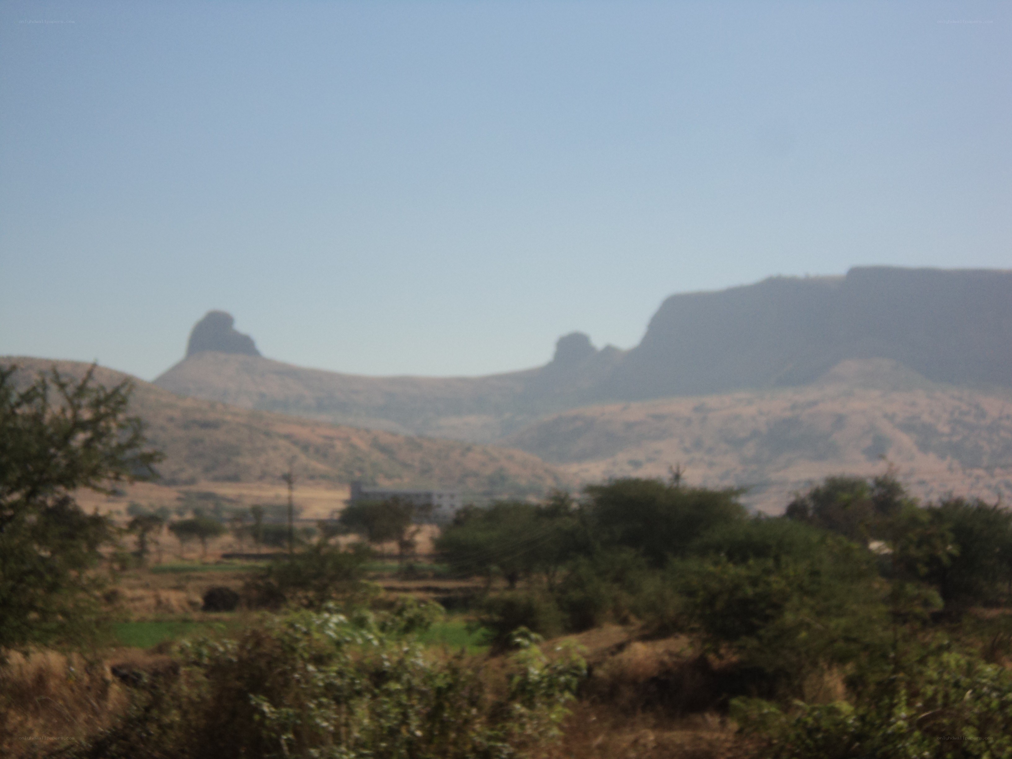 hills and rock formations