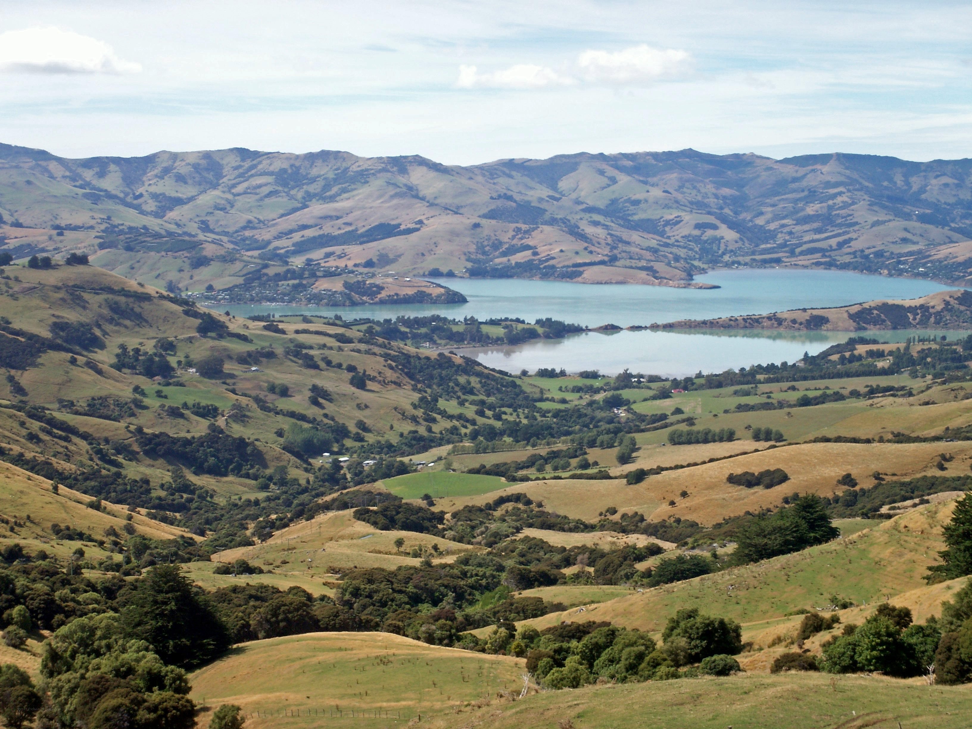 hills overlooking a lake