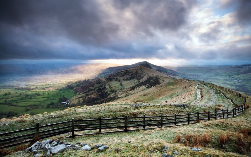 Hills under a dramatic sky