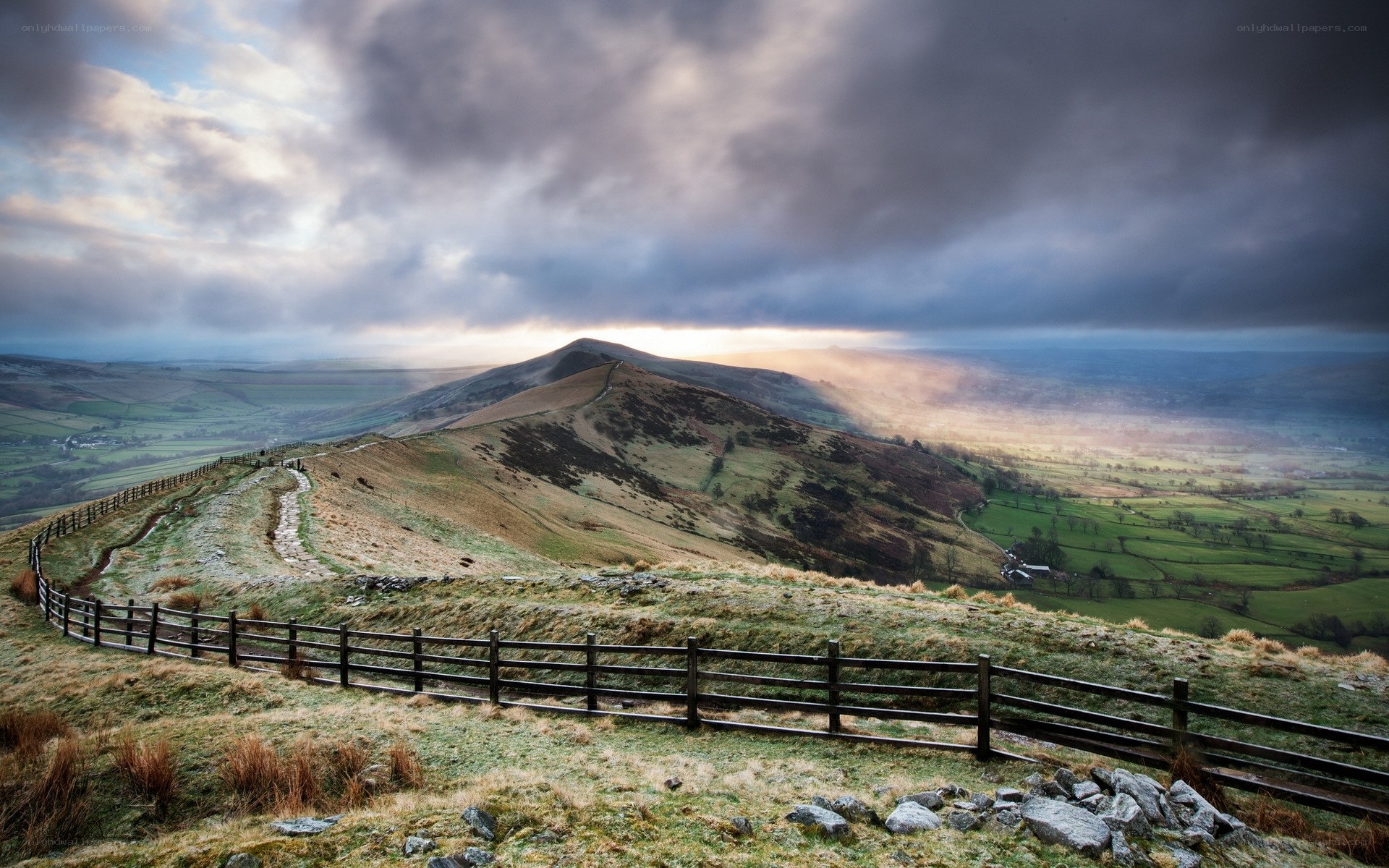 Hills under a dramatic sky